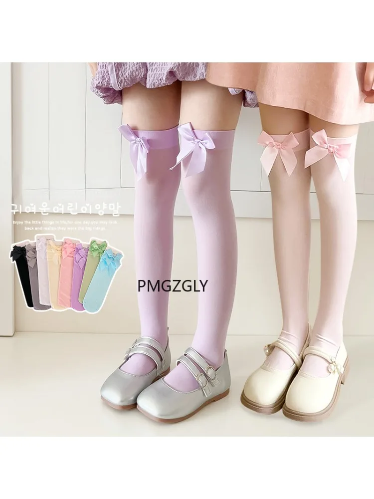 Girls Stockings * Pink Bow Kne - Thigh High Sock Stay Up ulasan dan harga