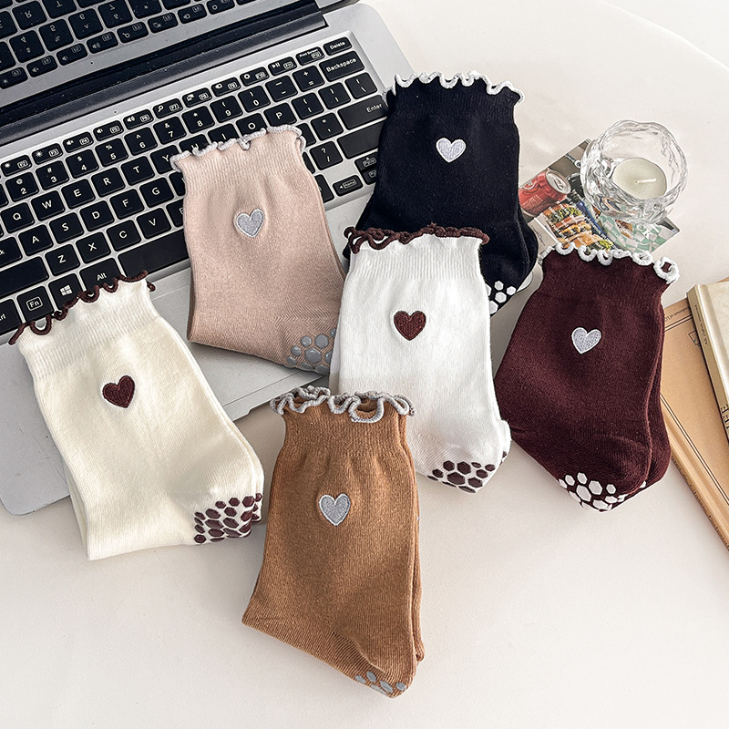 Yoga Socks Women Cotton Heart  - Grip Sock Yoga ulasan dan harga