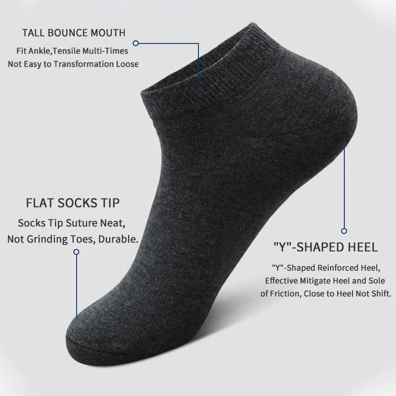 5 Pairs Unisex Casual Plain Co - No Show Sock Women ulasan dan harga