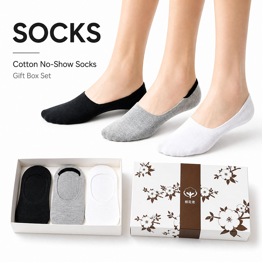 6 Pairs Unisex Cotton No Show  - Invisibility Sock Loafer ulasan dan harga
