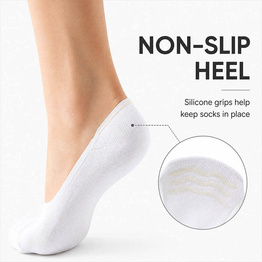 6 Pairs Unisex Cotton No Show  - Invisibility Sock Loafer ulasan dan harga