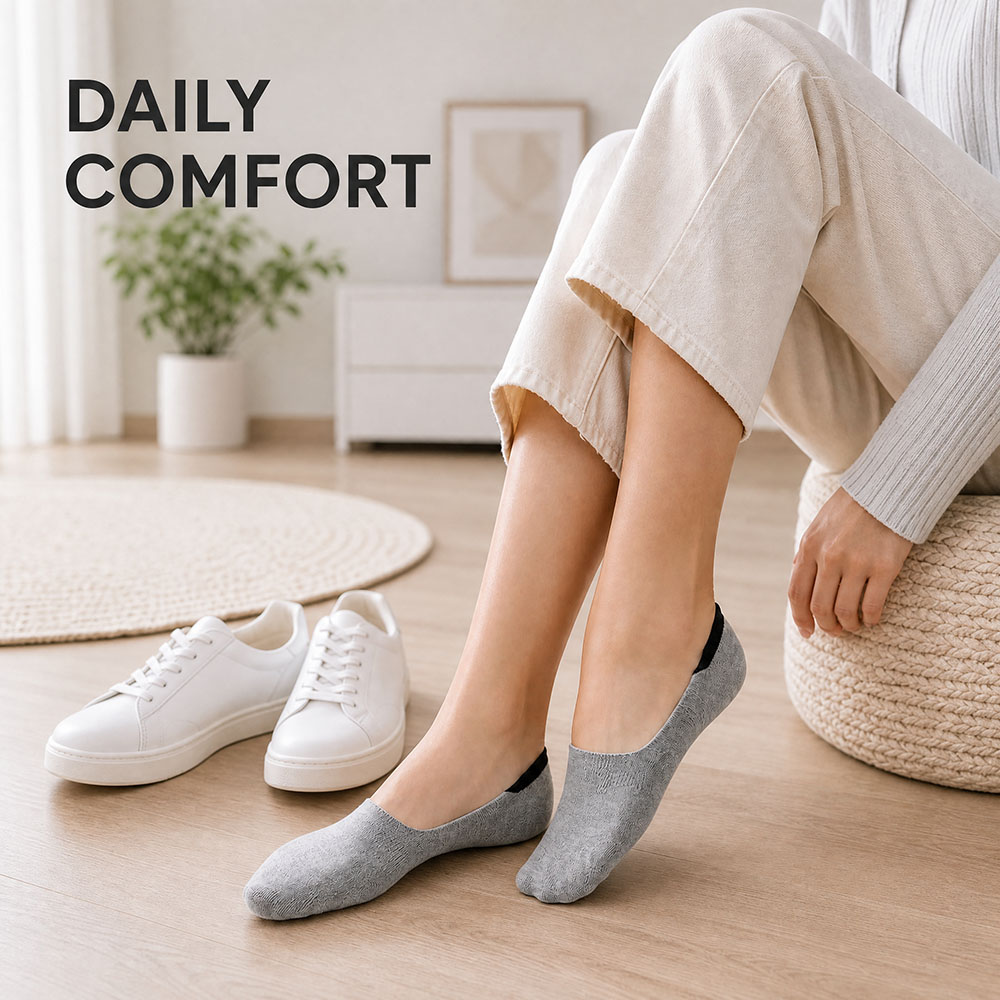 6 Pairs Unisex Cotton No Show  - Invisibility Sock Loafer ulasan dan harga