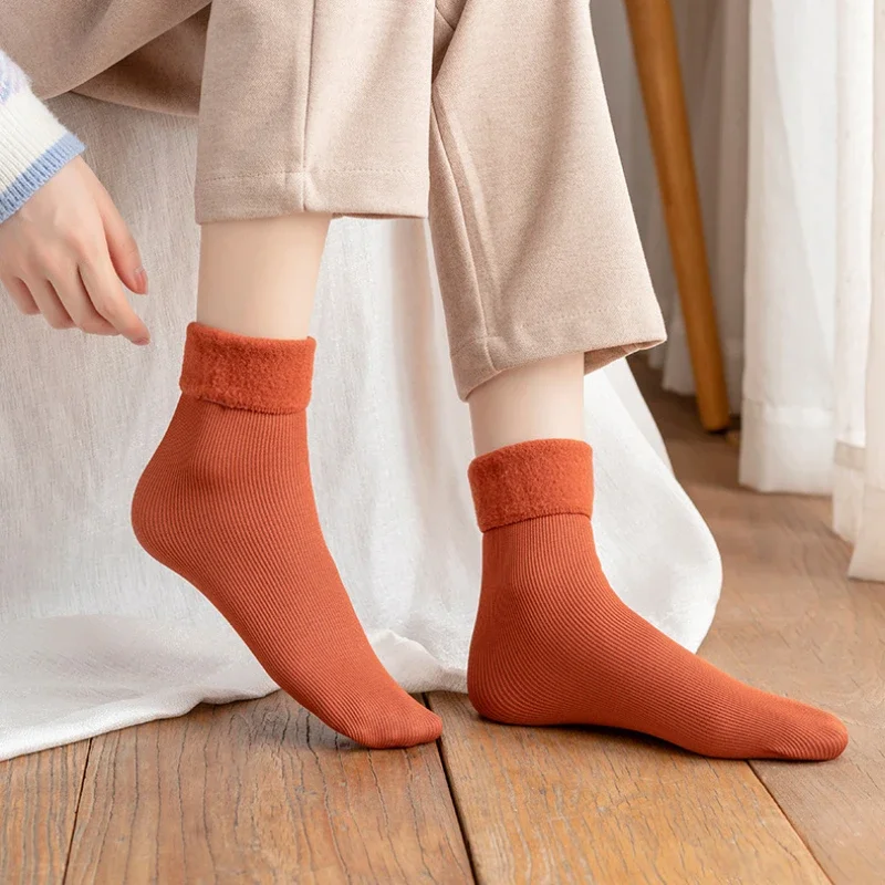 1-4Pairs  Warm Fleece Lined Mi - Boot Sock Slouchy ulasan dan harga