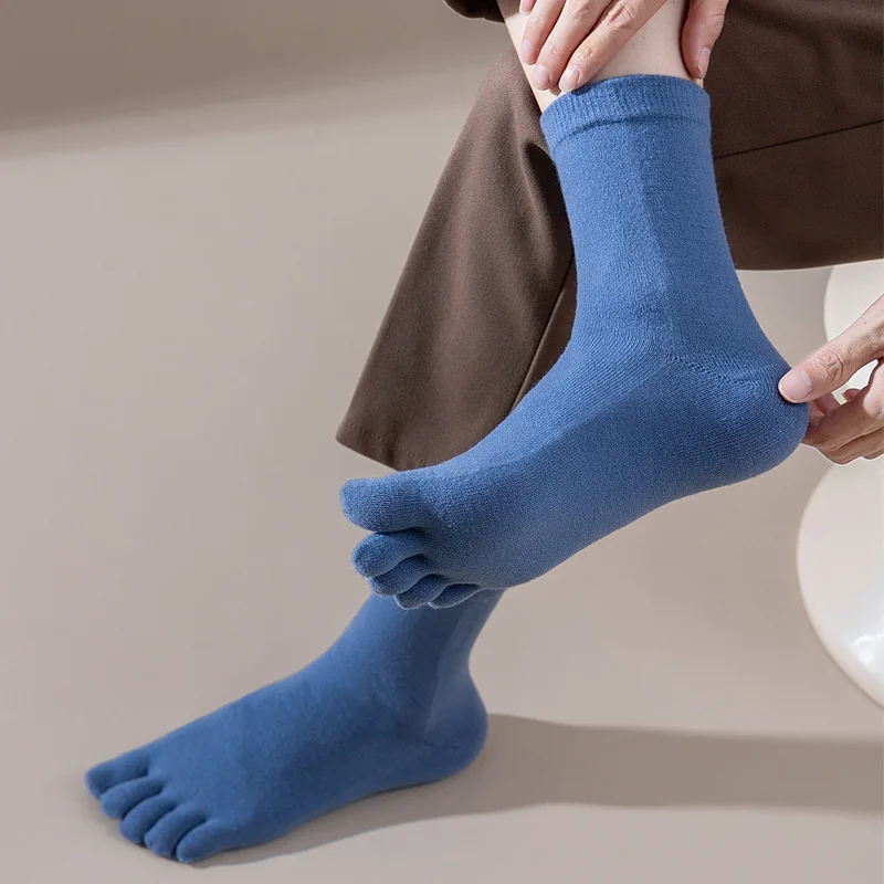 Mans Wool Five Finger Socks Sh - Thermal Sock Winter ulasan dan harga