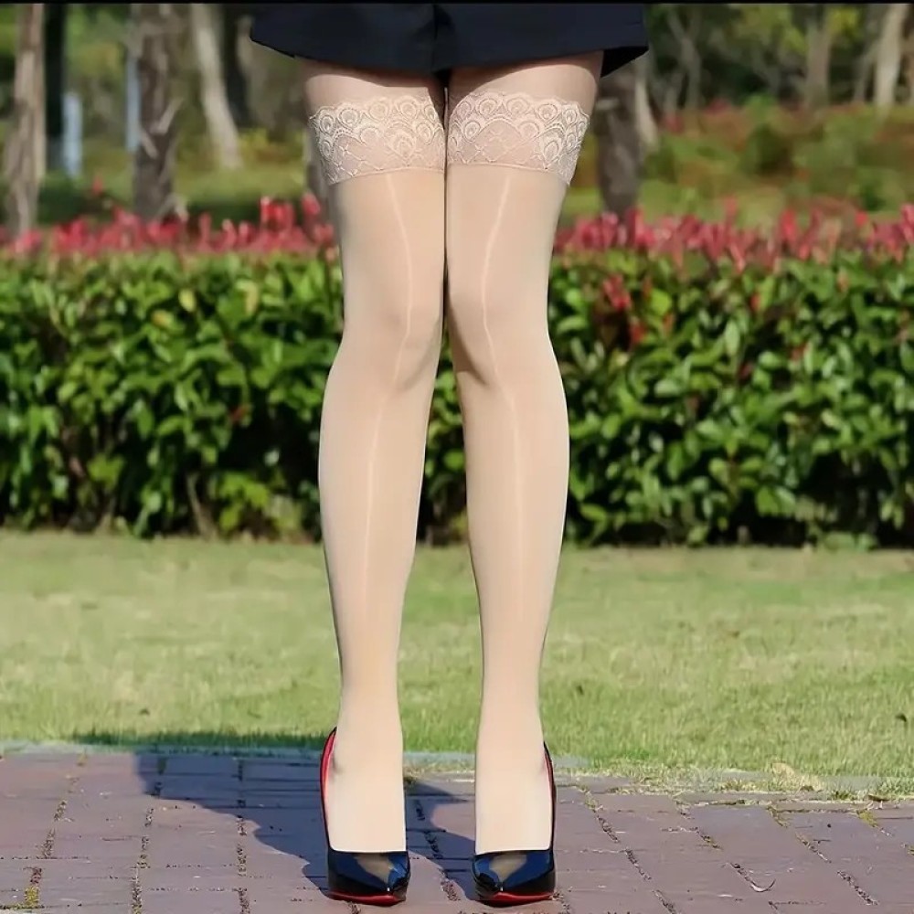 Glossy Sheer Thigh Highs Peaco - Thigh High Sock Stay Up ulasan dan harga