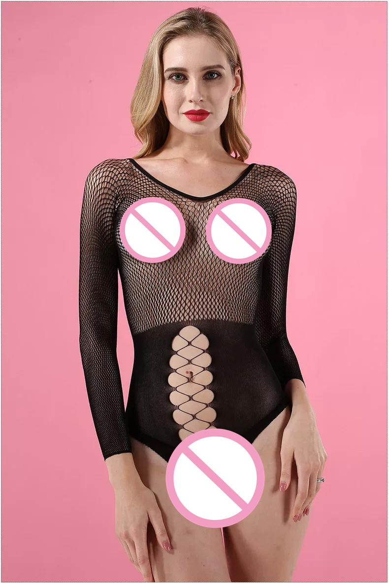 Sexy Black Fishnet Lingerie Bo - Fishnet Stocking Women ulasan dan harga