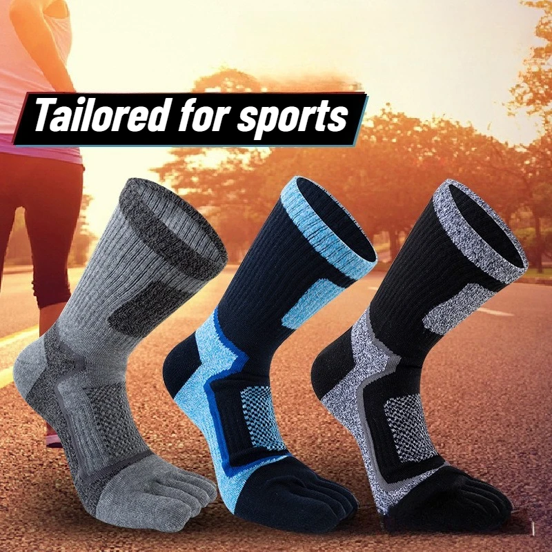 3 Pairs Men Sports Five Finger - Toe Sock Split ulasan dan harga