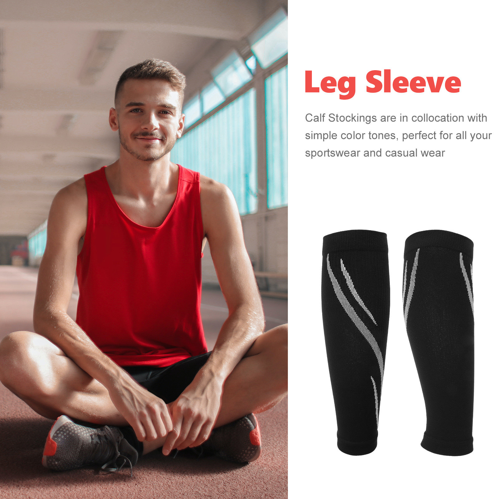 1Pair Calf Compression Sleeves - Compression Sleeve Calf ulasan dan harga