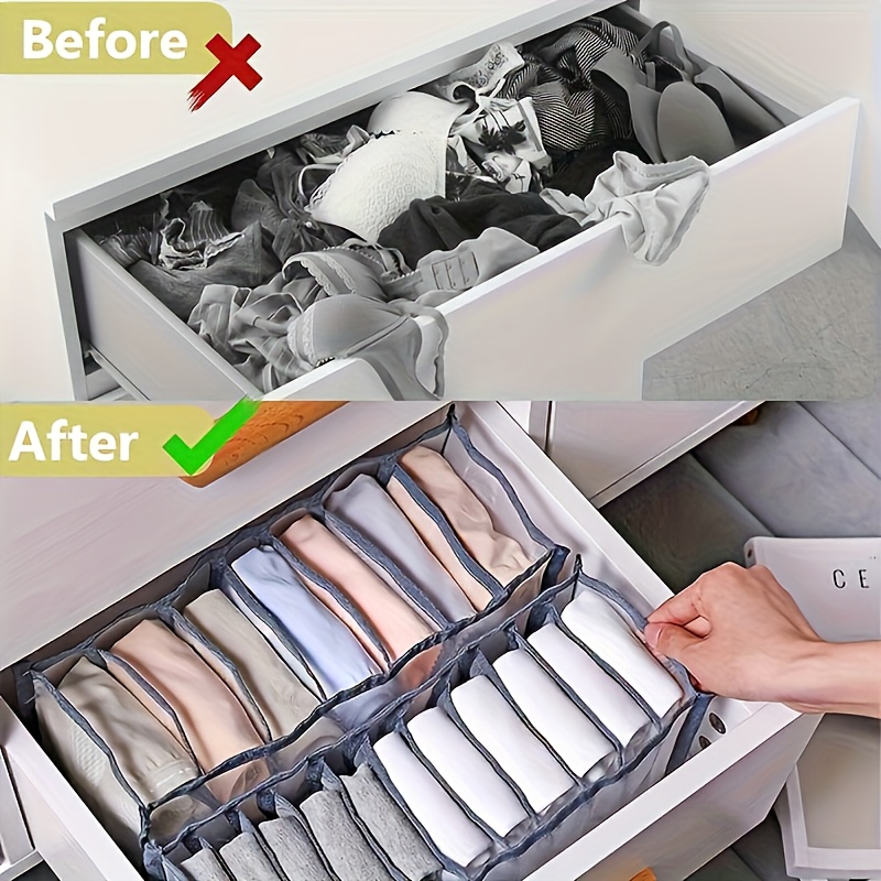 7 Grids Underwear Drawer Organ - Sock Organizer Tray ulasan dan harga