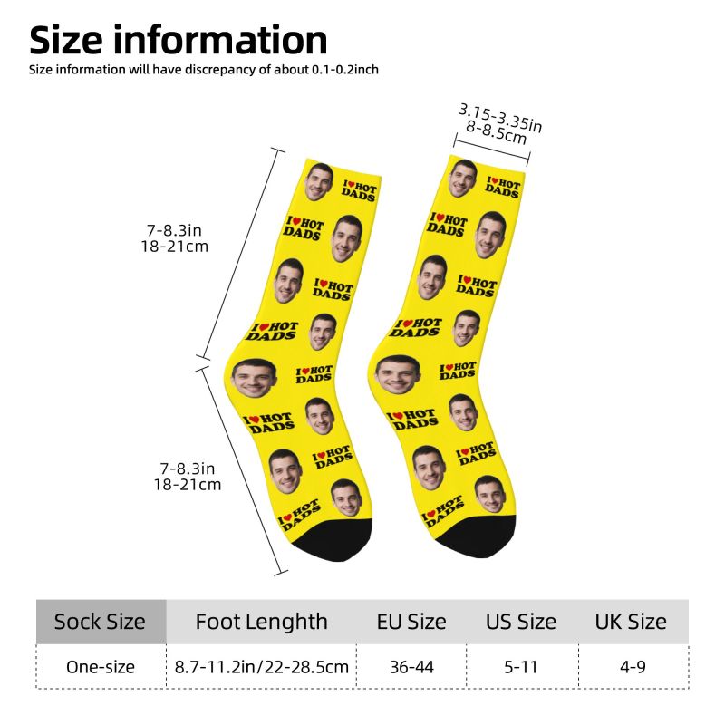 I Love Hot Dads Custom Dress S - Dress Sock Men ulasan dan harga