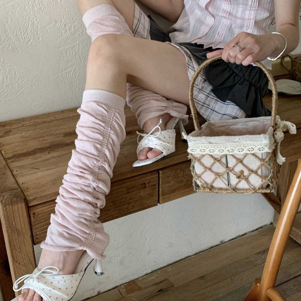 Pink Ruffle Bubble Slouchy Leg - Boot Sock Slouchy ulasan dan harga