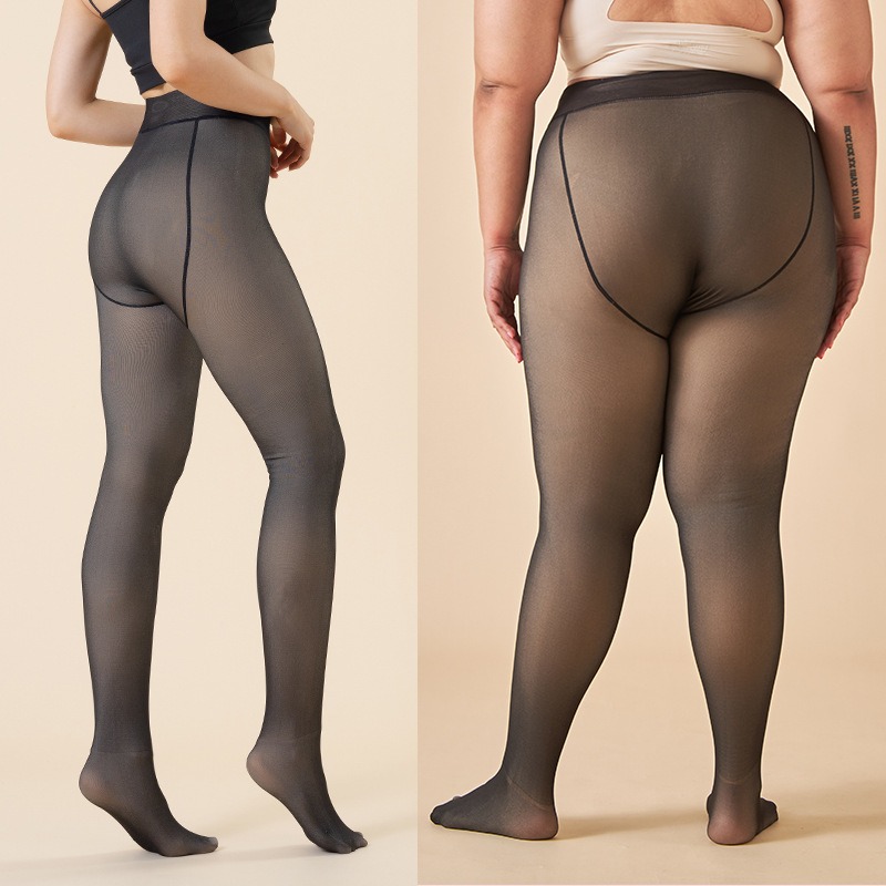 1-2Pairs Opaque Plus Size Flee - Tights Pantyhose Sheer ulasan dan harga