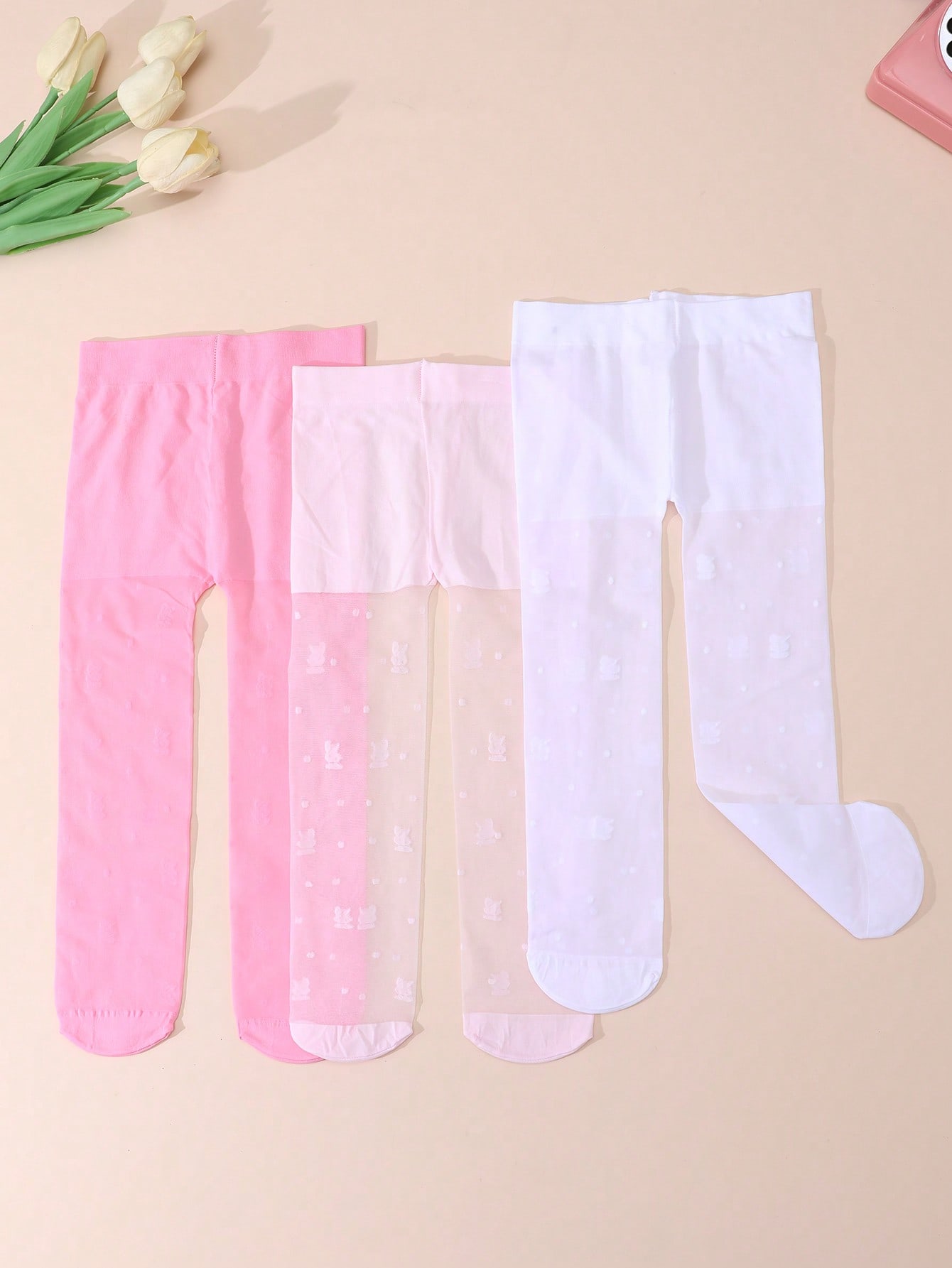 3Pack Girls Rabbit Print Tight - Tights Pantyhose Sheer ulasan dan harga