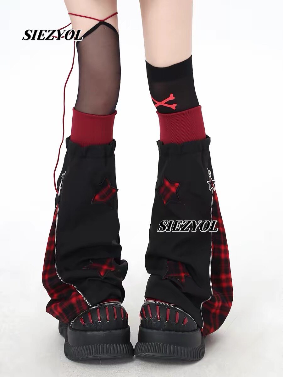 Original Plaid Leg Warmers 202 - Boot Sock Slouchy ulasan dan harga