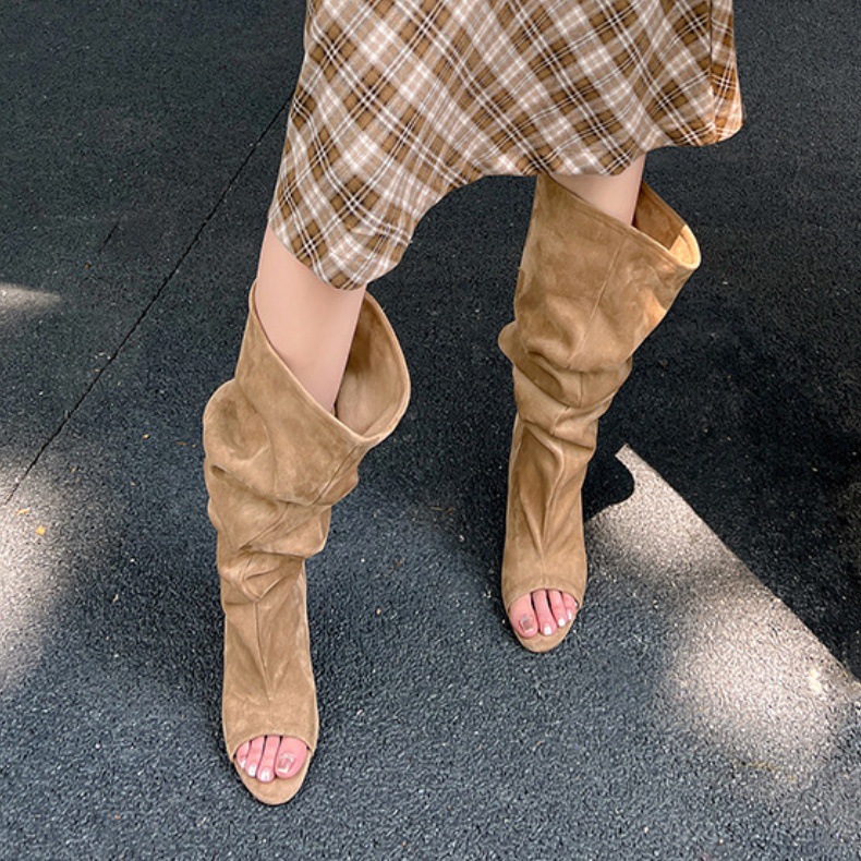 AIYKAZYSDL Strange Wedge Heel  - Knee High Sock Women ulasan dan harga