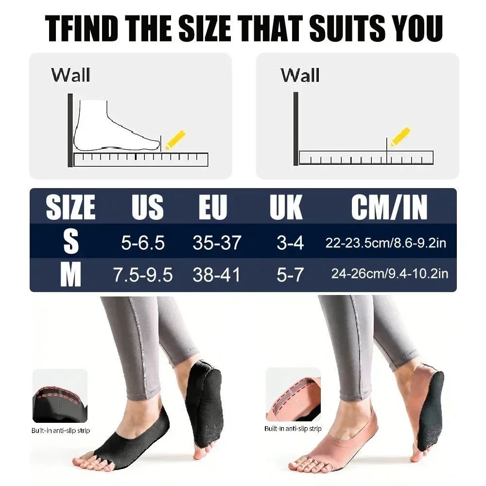 1Pair Toeless Yoga Pilates Soc - Grip Sock Yoga ulasan dan harga