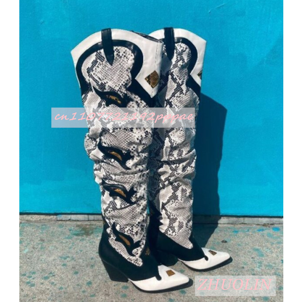 Winter Embroidered Snake Patte - Knee High Sock Women ulasan dan harga