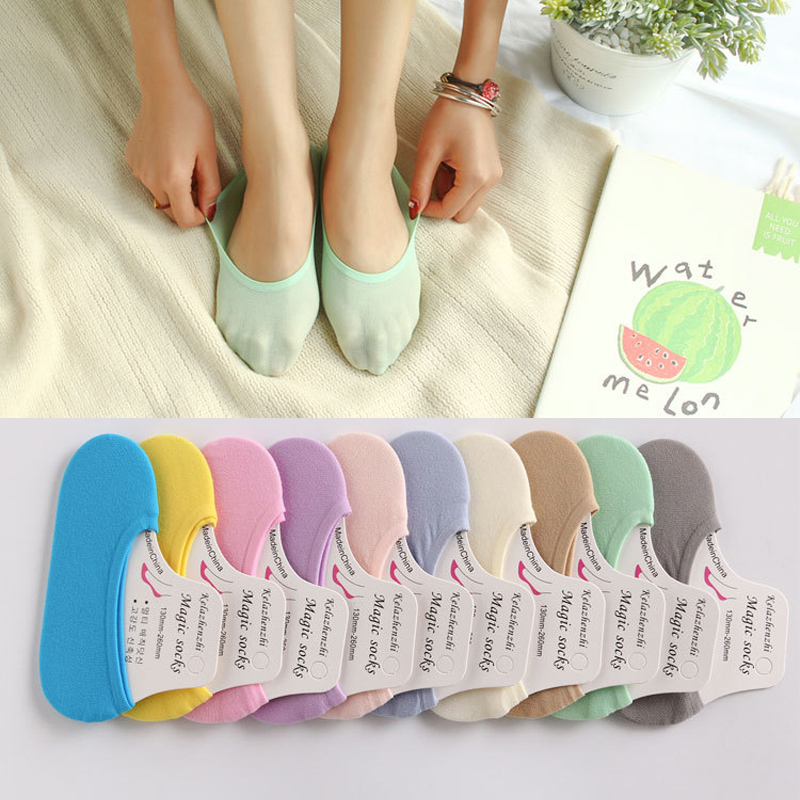 Summer Thin Colorful Girl Invi - Invisibility Sock Loafer ulasan dan harga