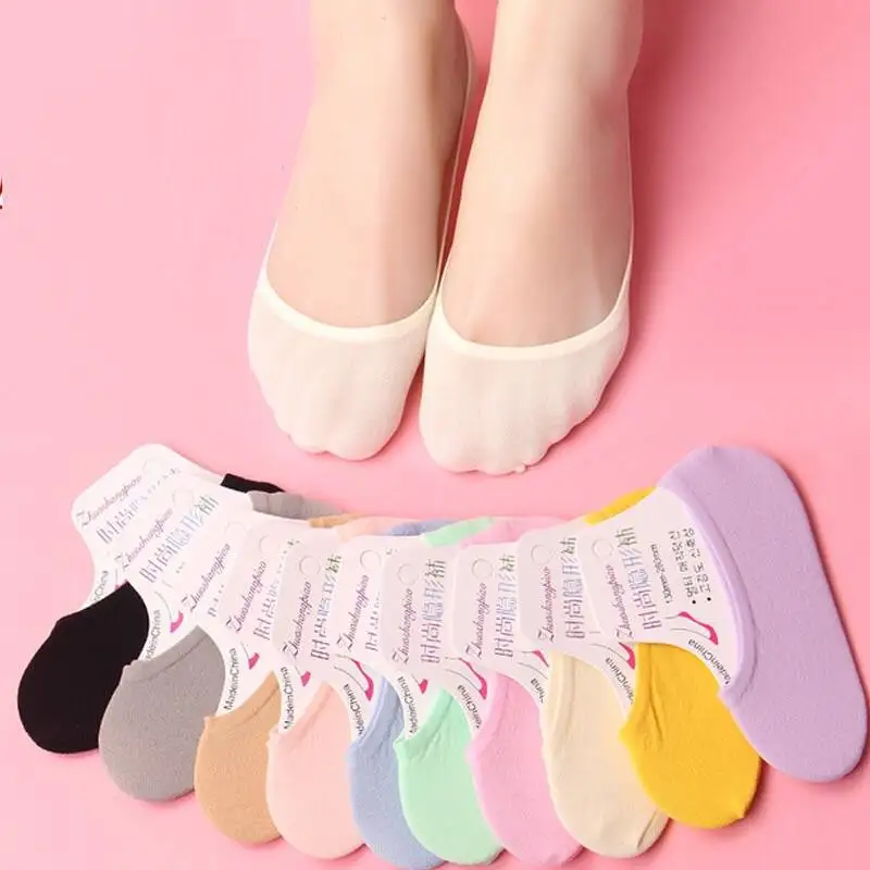 Summer Thin Colorful Girl Invi - Invisibility Sock Loafer ulasan dan harga