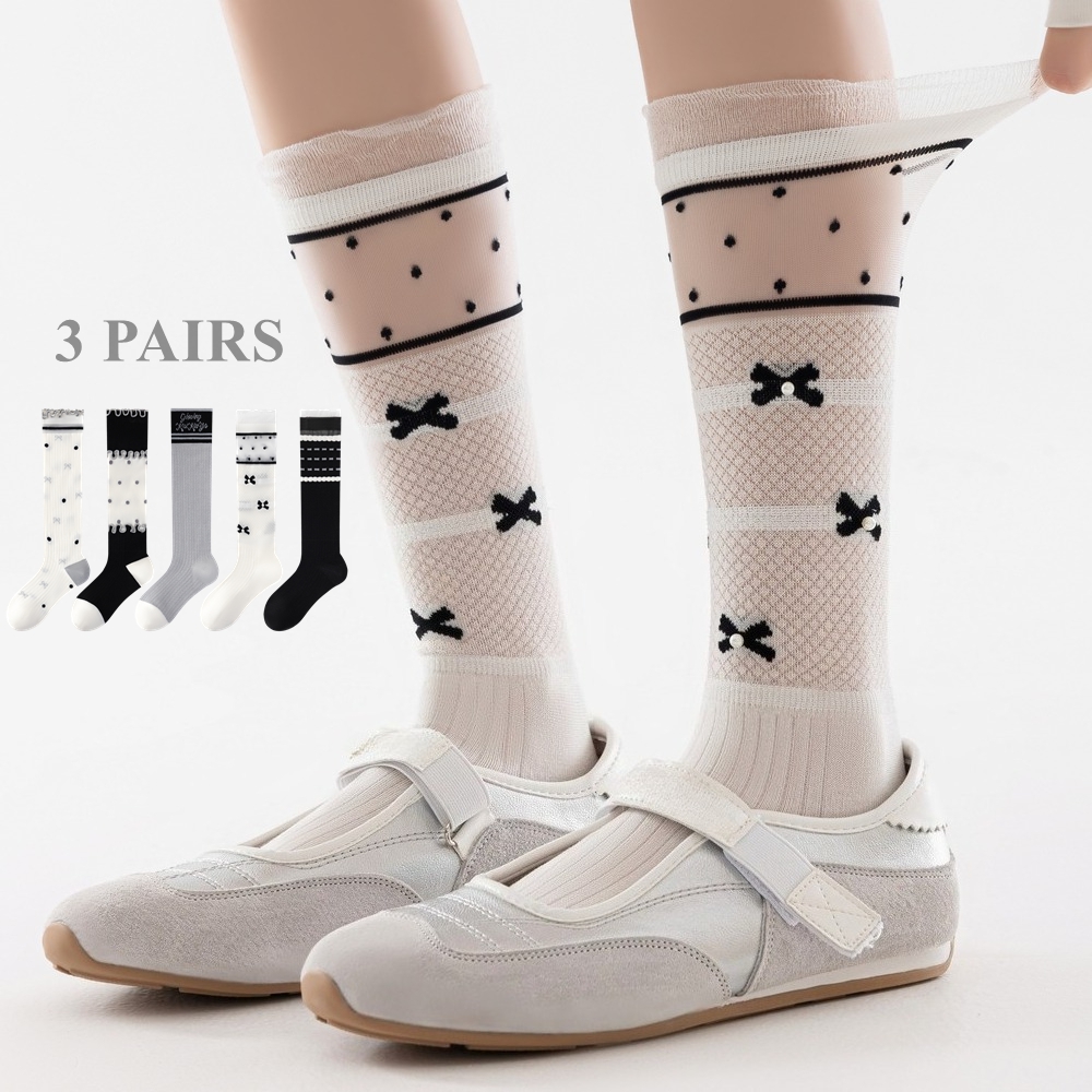3 Pairs Cute Women's Socks Sum - Silk Sock Bamboo ulasan dan harga