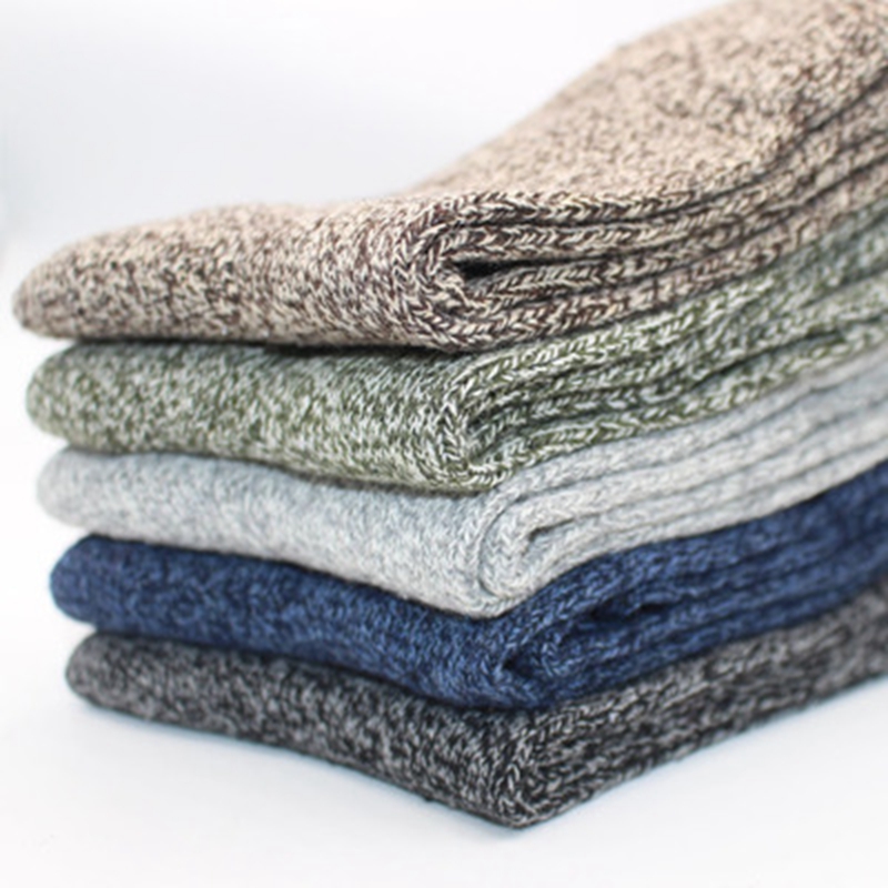 5 Pairs 1 Lot Men's Winter War - Cotton Crew Sock Pack ulasan dan harga
