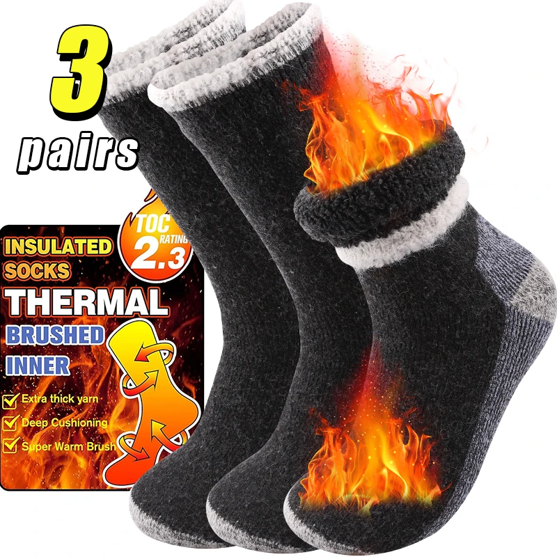 3Pairs High-Quality Thicken Wi - Thermal Sock Winter ulasan dan harga
