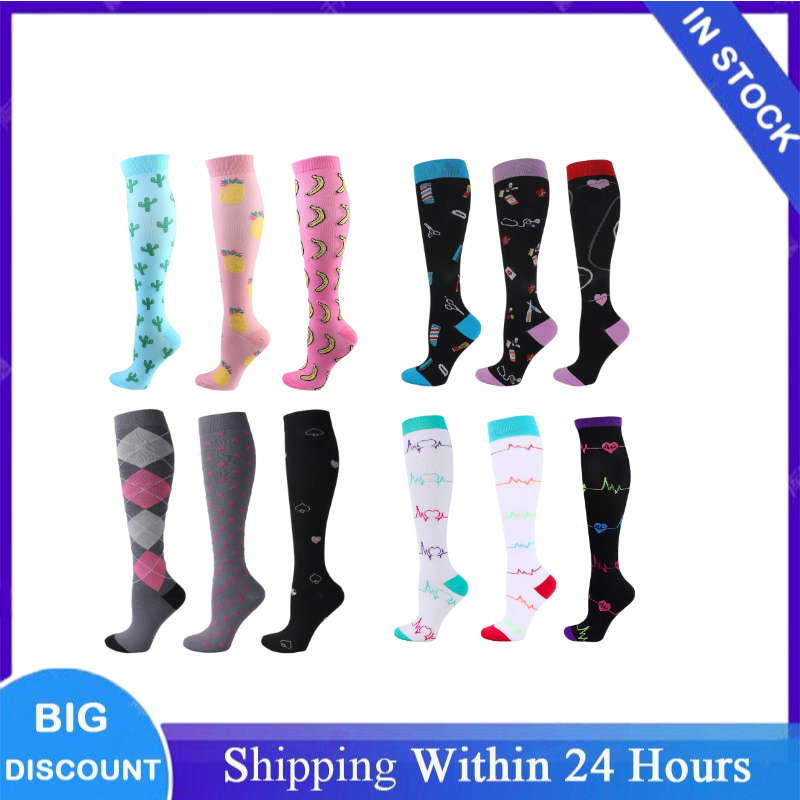 3 Pairs/Packs Multiple Styles  - Cotton Crew Sock Pack ulasan dan harga