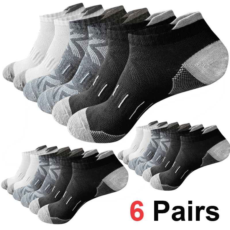6Pairs Men's Arrow Print Ankle - Athletic Sock Cushion ulasan dan harga