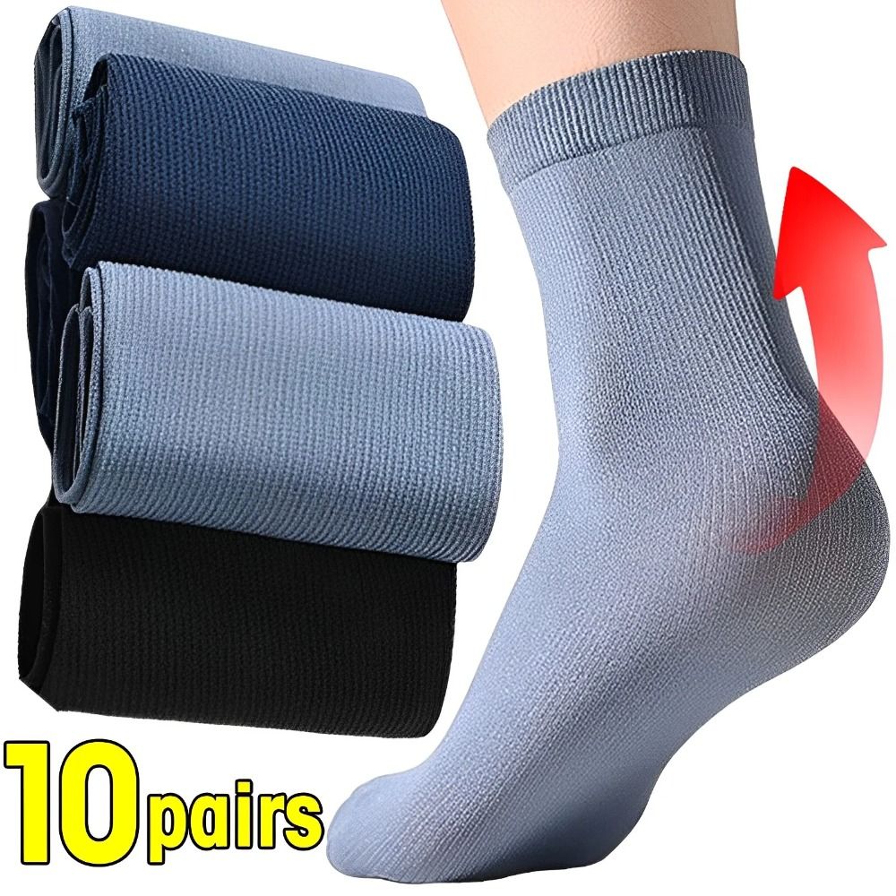 10Pairs Casual Breathable Men  - Silk Sock Bamboo ulasan dan harga
