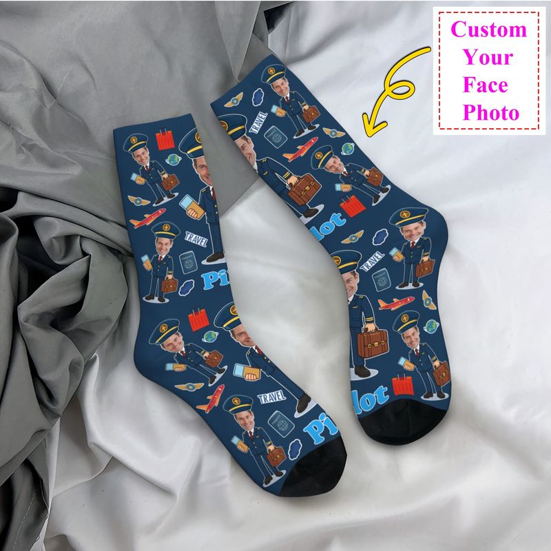 Novelty Men's Funny Pilot Cust - Dress Sock Men ulasan dan harga