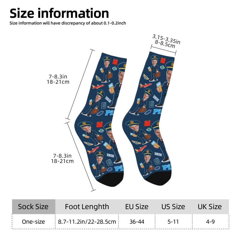 Novelty Men's Funny Pilot Cust - Dress Sock Men ulasan dan harga
