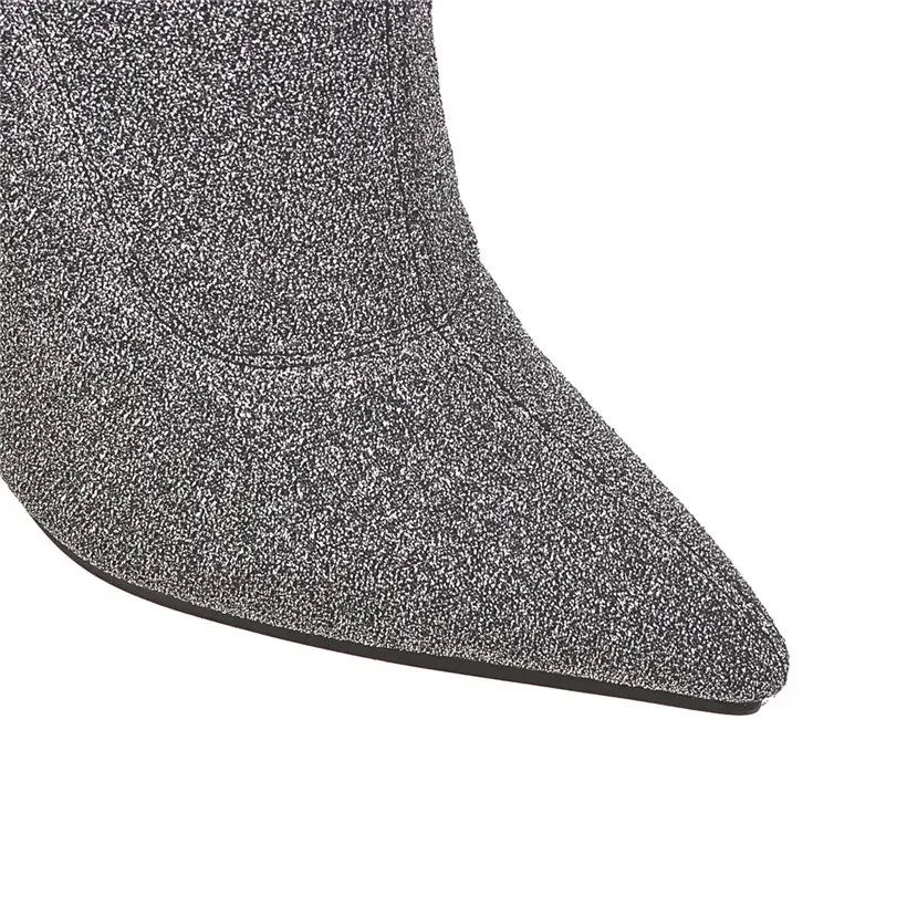 Plus Size Stretch Leopard Over - Knee High Sock Women ulasan dan harga