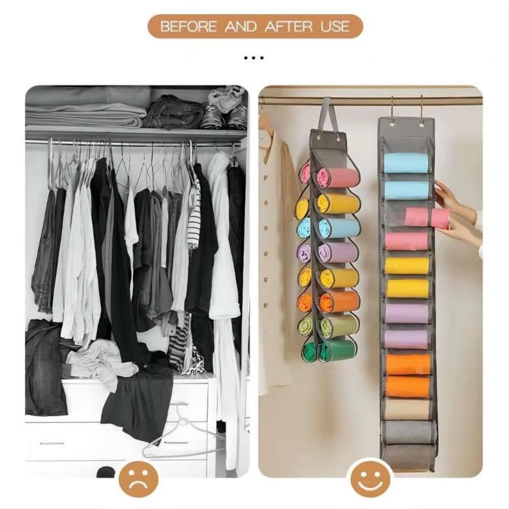 1PC Storage Bag Clothes Compar - Sock Organizer Tray ulasan dan harga