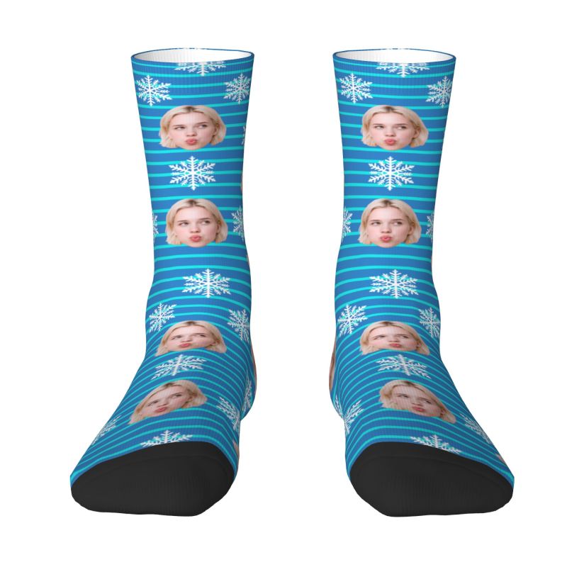 Christmas Face Photo Personali - Dress Sock Men ulasan dan harga