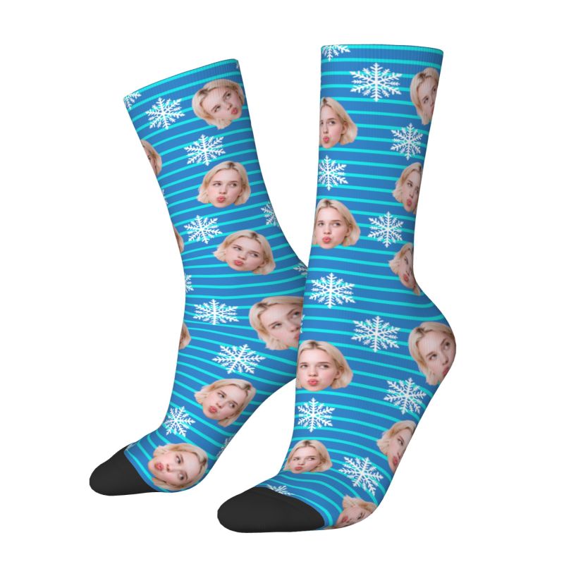 Christmas Face Photo Personali - Dress Sock Men ulasan dan harga
