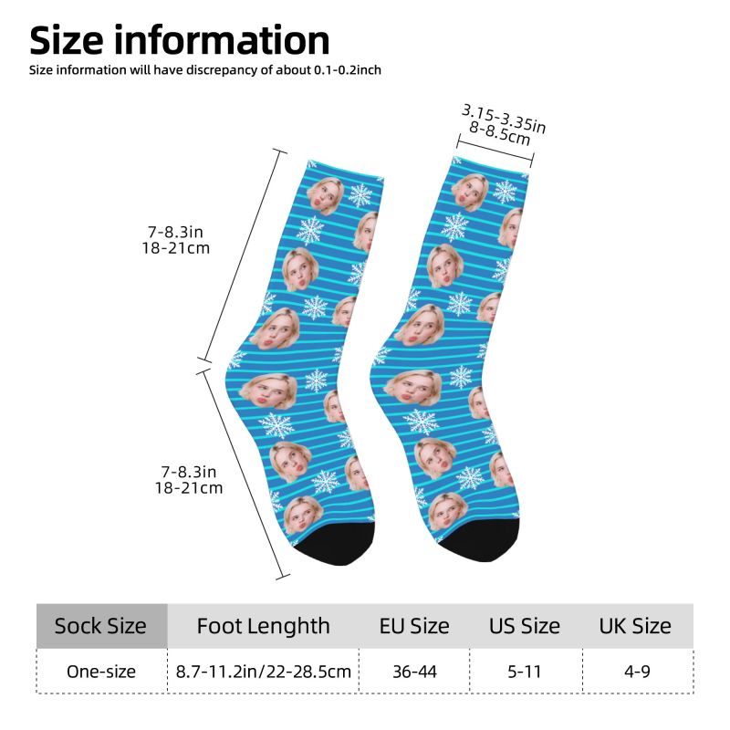 Christmas Face Photo Personali - Dress Sock Men ulasan dan harga