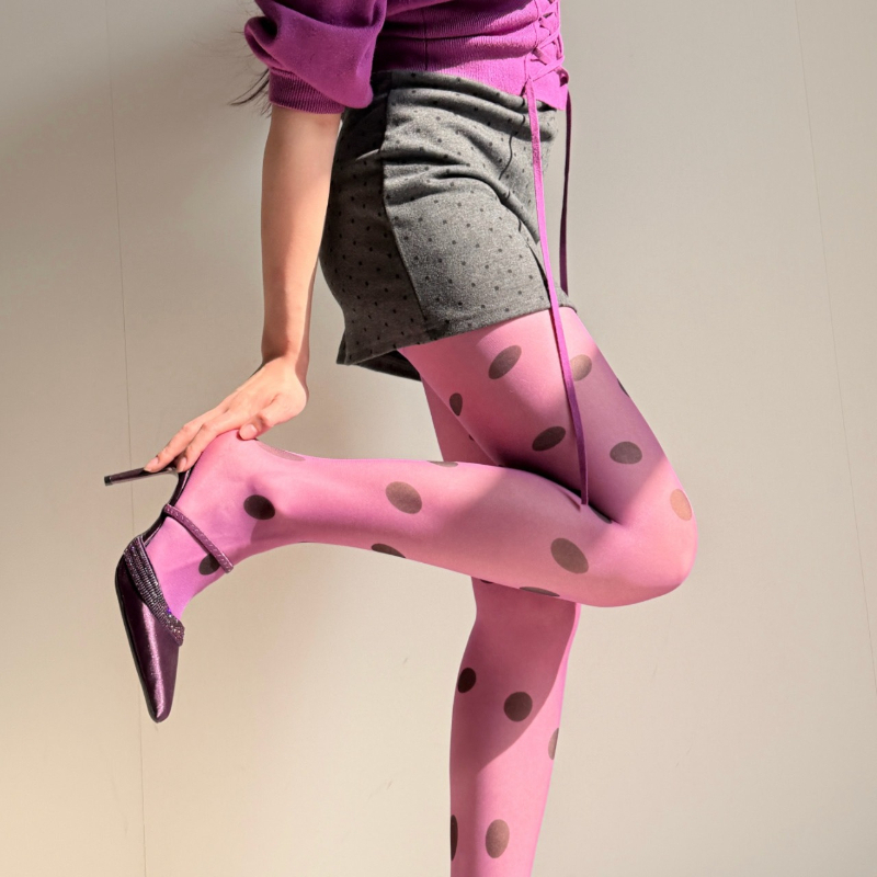 Retro Polka Dot Sheer Tights f - Tights Pantyhose Sheer ulasan dan harga