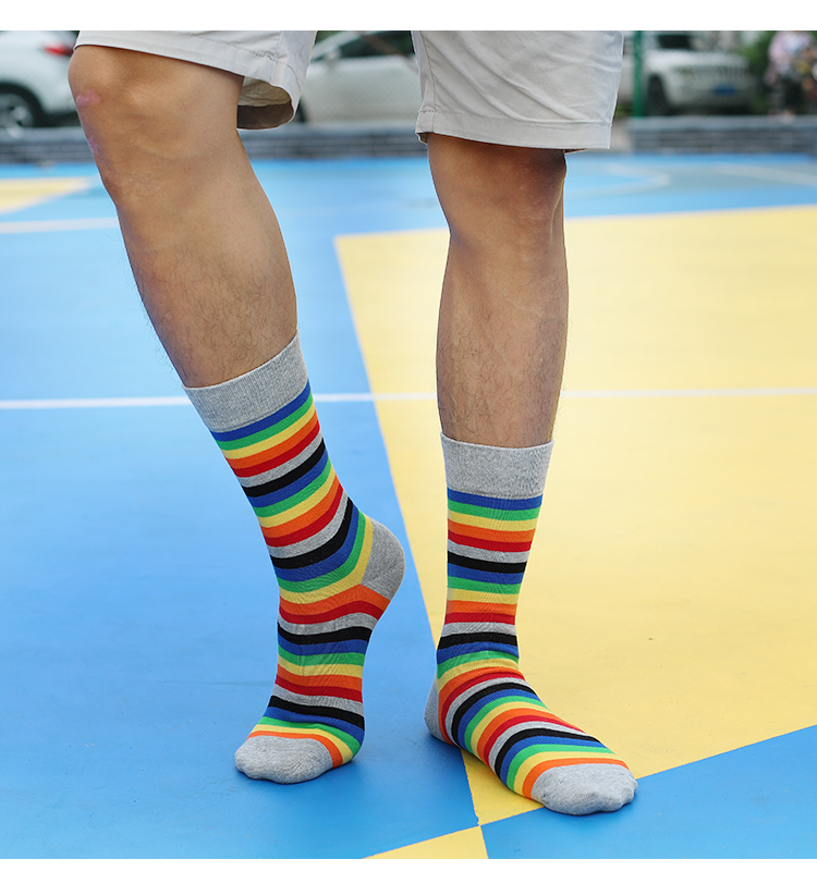 5Pairs Mens Fun Dress Socks, P - Cotton Crew Sock Pack ulasan dan harga