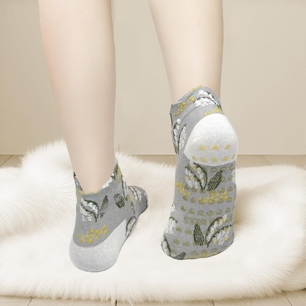 Floral Jacquard Yoga Socks for - Grip Sock Yoga ulasan dan harga