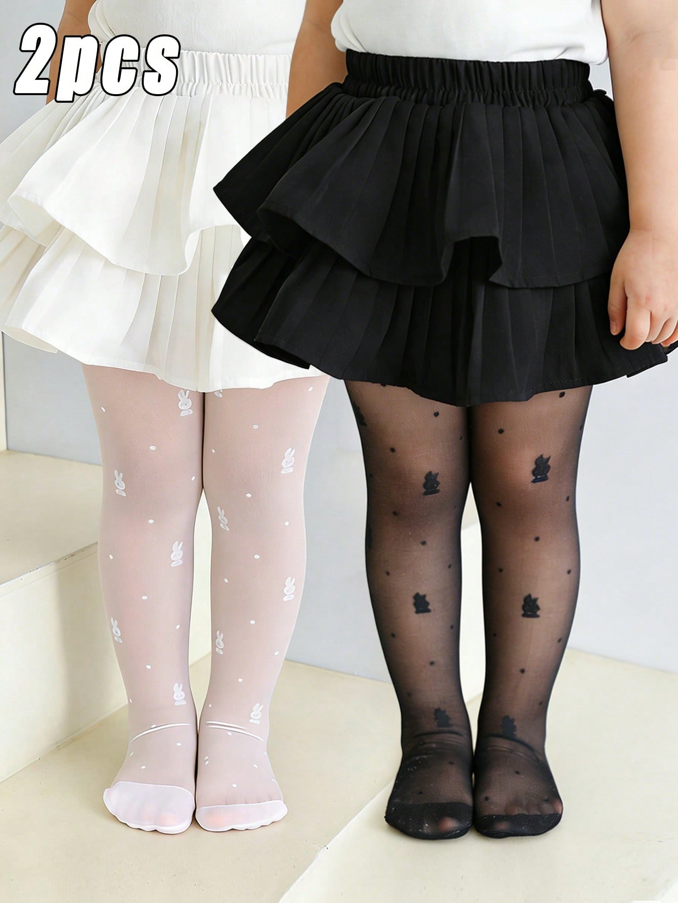 2Pack Toddler Girl Rabbit Prin - Tights Pantyhose Sheer ulasan dan harga