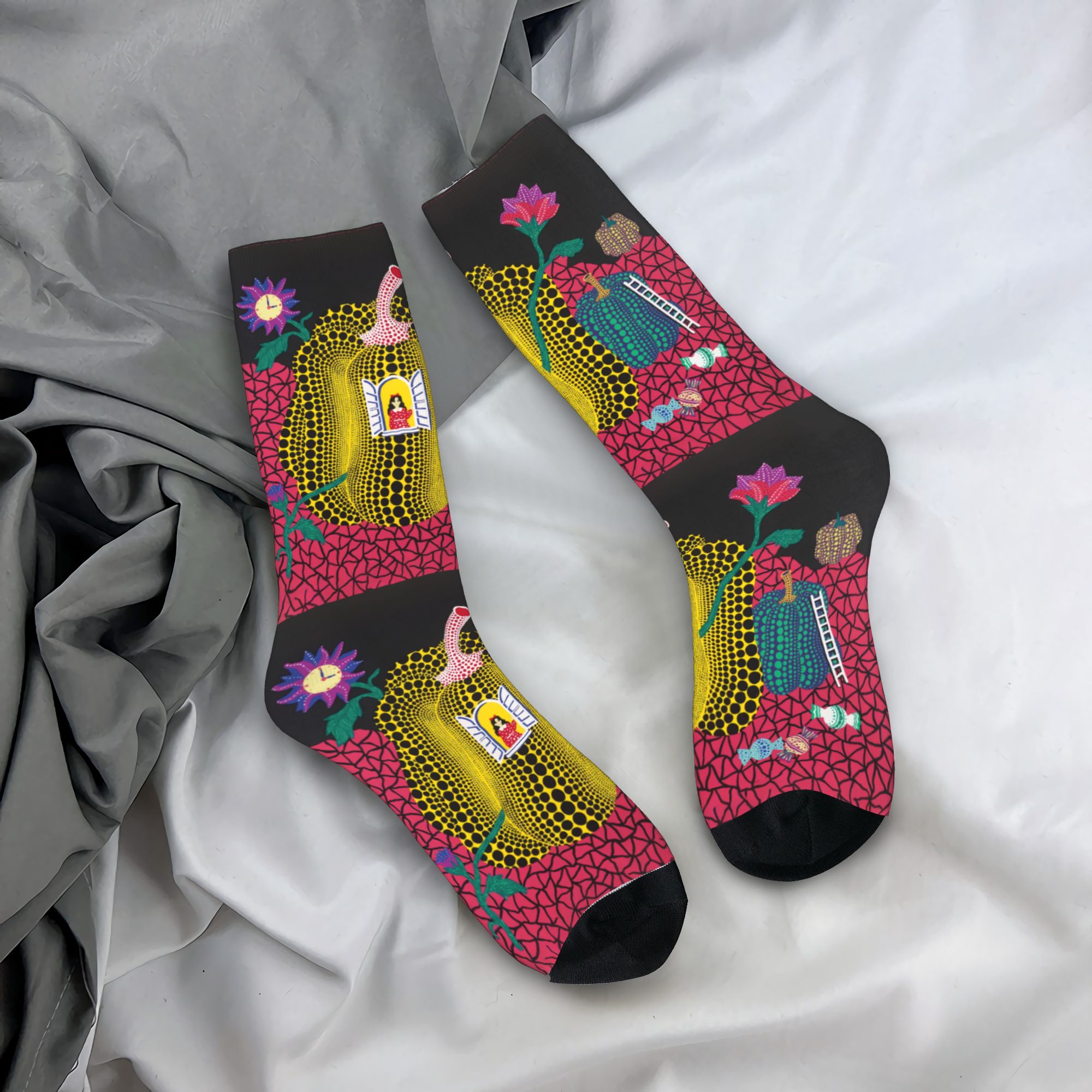 Custom Yayoi Kusama Abstract P - Dress Sock Men ulasan dan harga