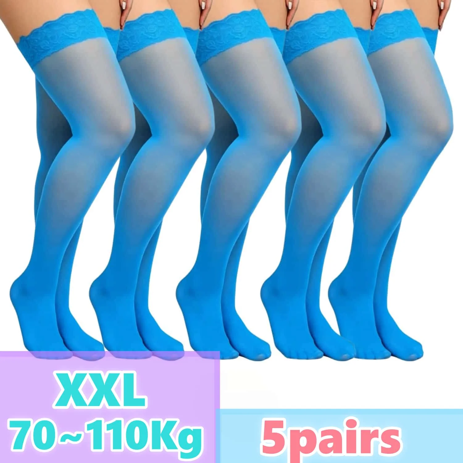 Woman Plus Size Lace Thigh Hig - Thigh High Sock Stay Up ulasan dan harga