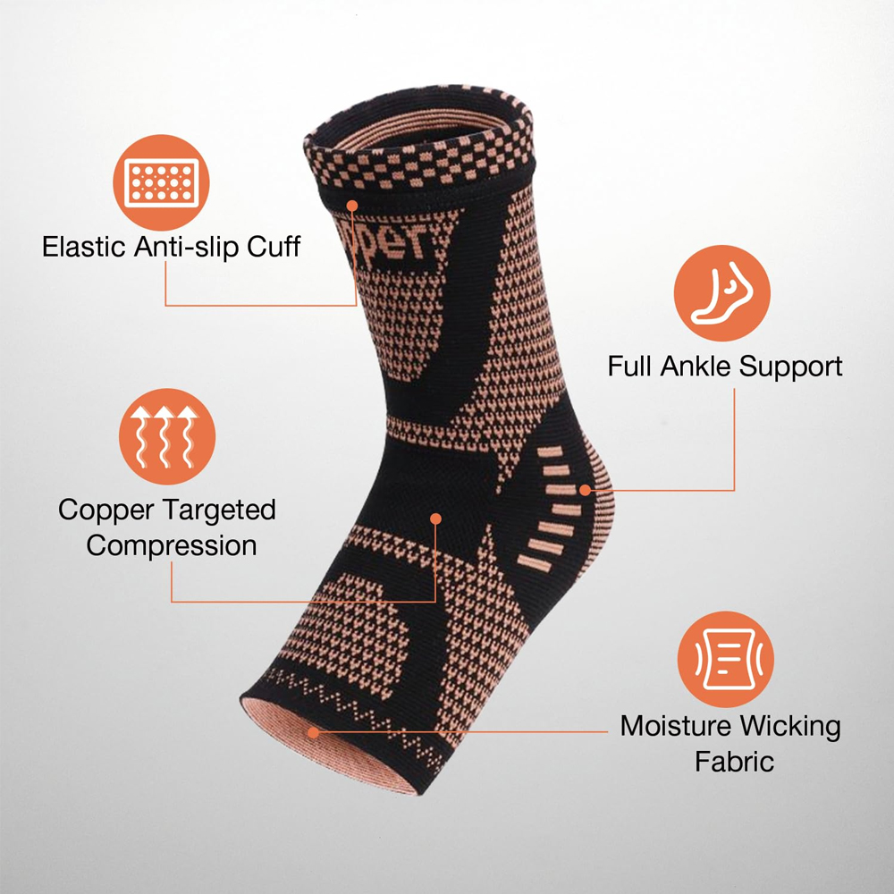 2PCS Copper Ankle Brace Suppor - Ankle Brace Sock ulasan dan harga