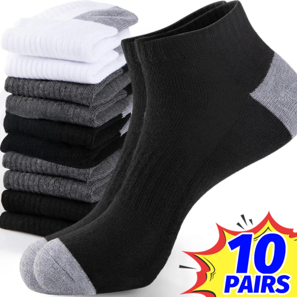 1-10Pairs Breathable Mens Summ - Ankle Sock Low Cut ulasan dan harga