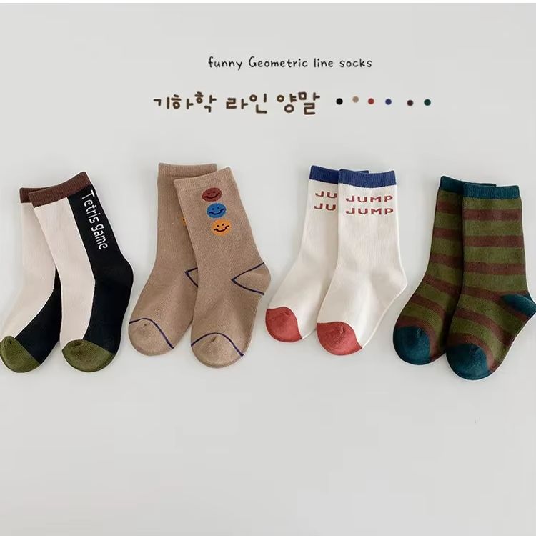 3-12T  Boys Socks Spring Fashi - Cotton Crew Sock Pack ulasan dan harga