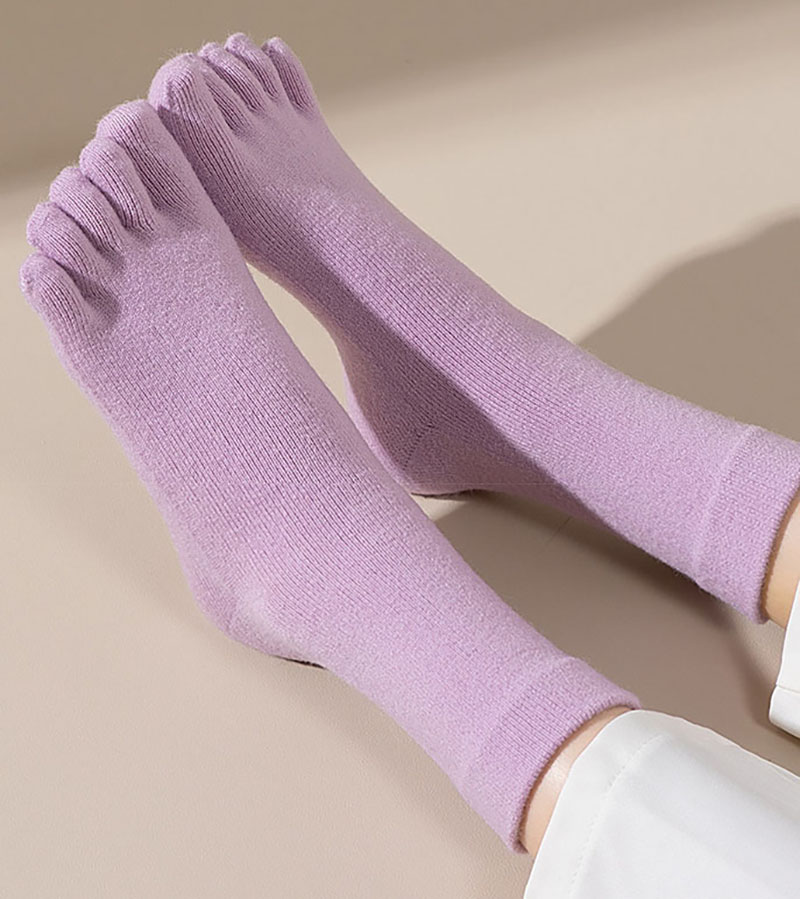 Autumn Winter Thicken Cashmere - Toe Sock Split ulasan dan harga
