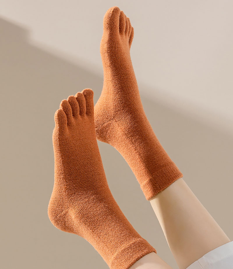 Autumn Winter Thicken Cashmere - Toe Sock Split ulasan dan harga