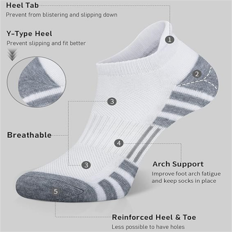 6/24 Pairs Cushioned Breathabl - Athletic Sock Cushion ulasan dan harga