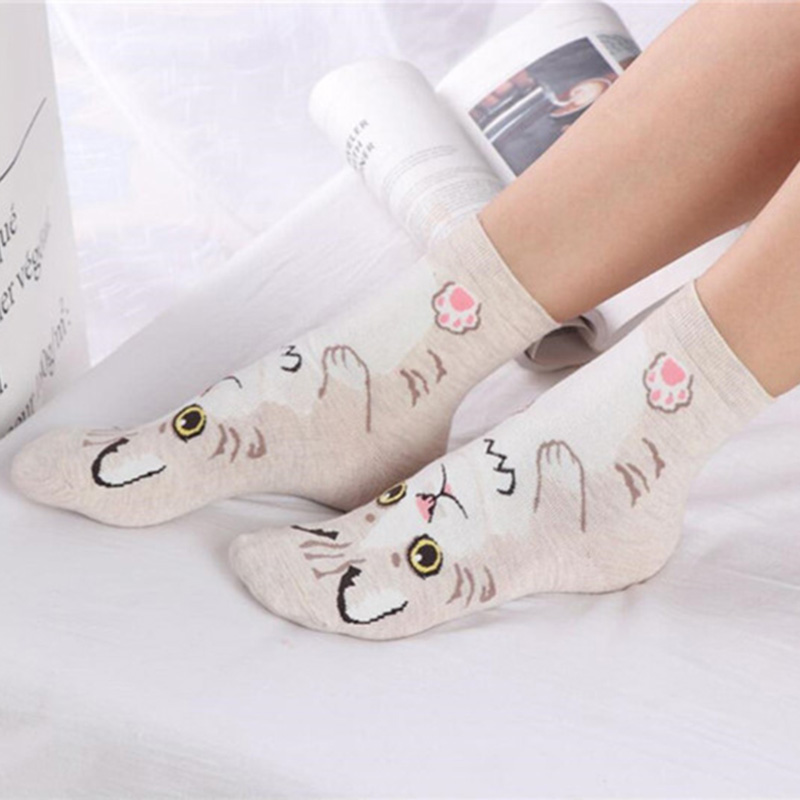 5 Pairs/pack Funny Cartoon Dog - Cotton Crew Sock Pack ulasan dan harga