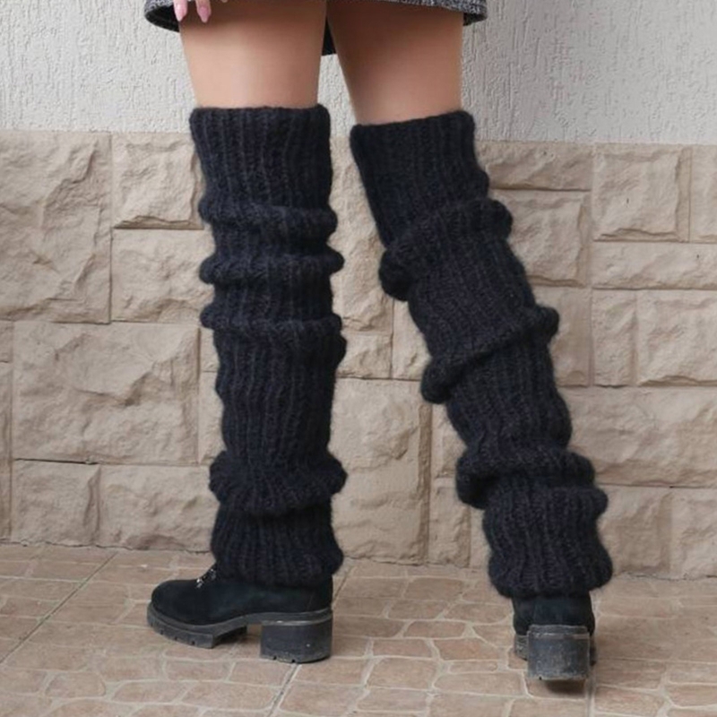 Women Winter Chunky Crochet Kn - Boot Sock Slouchy ulasan dan harga